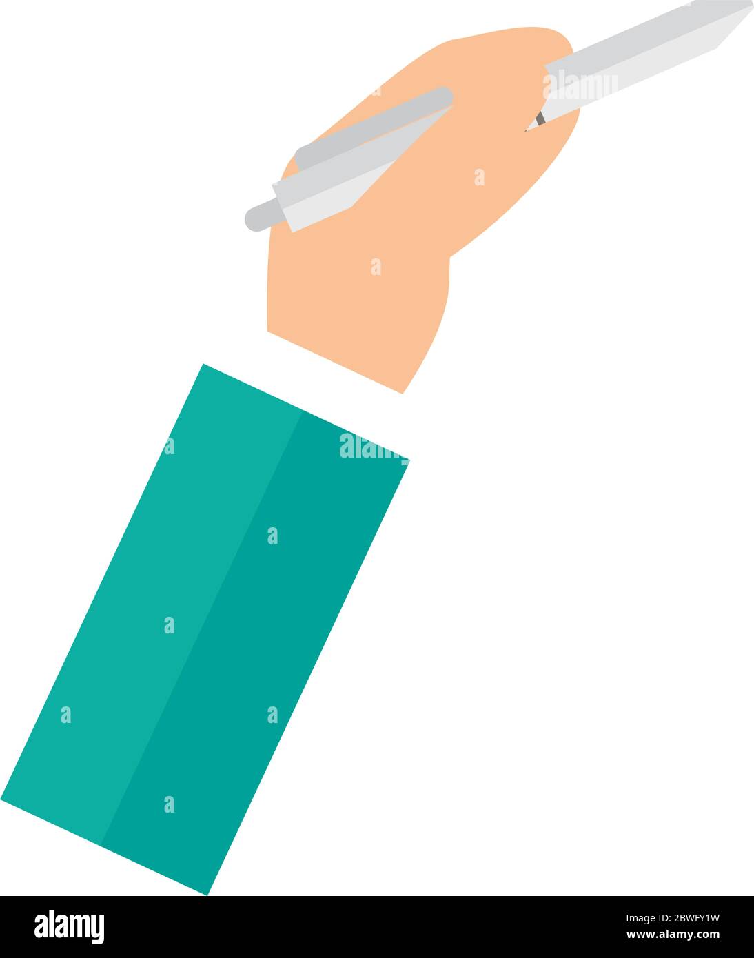 Hand holding pen vector design Stock Vector Image & Art - Alamy