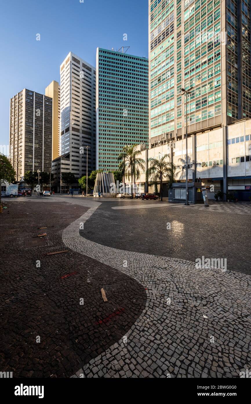 Beautiful view to big buildings in central downtown area in Rio de