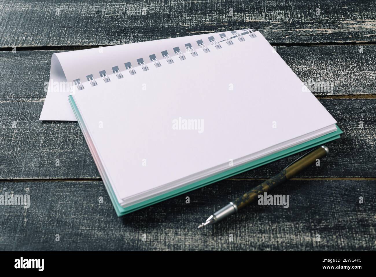 Clean Magazine Mockup.  Blank page or notepad for mockups Stock Photo