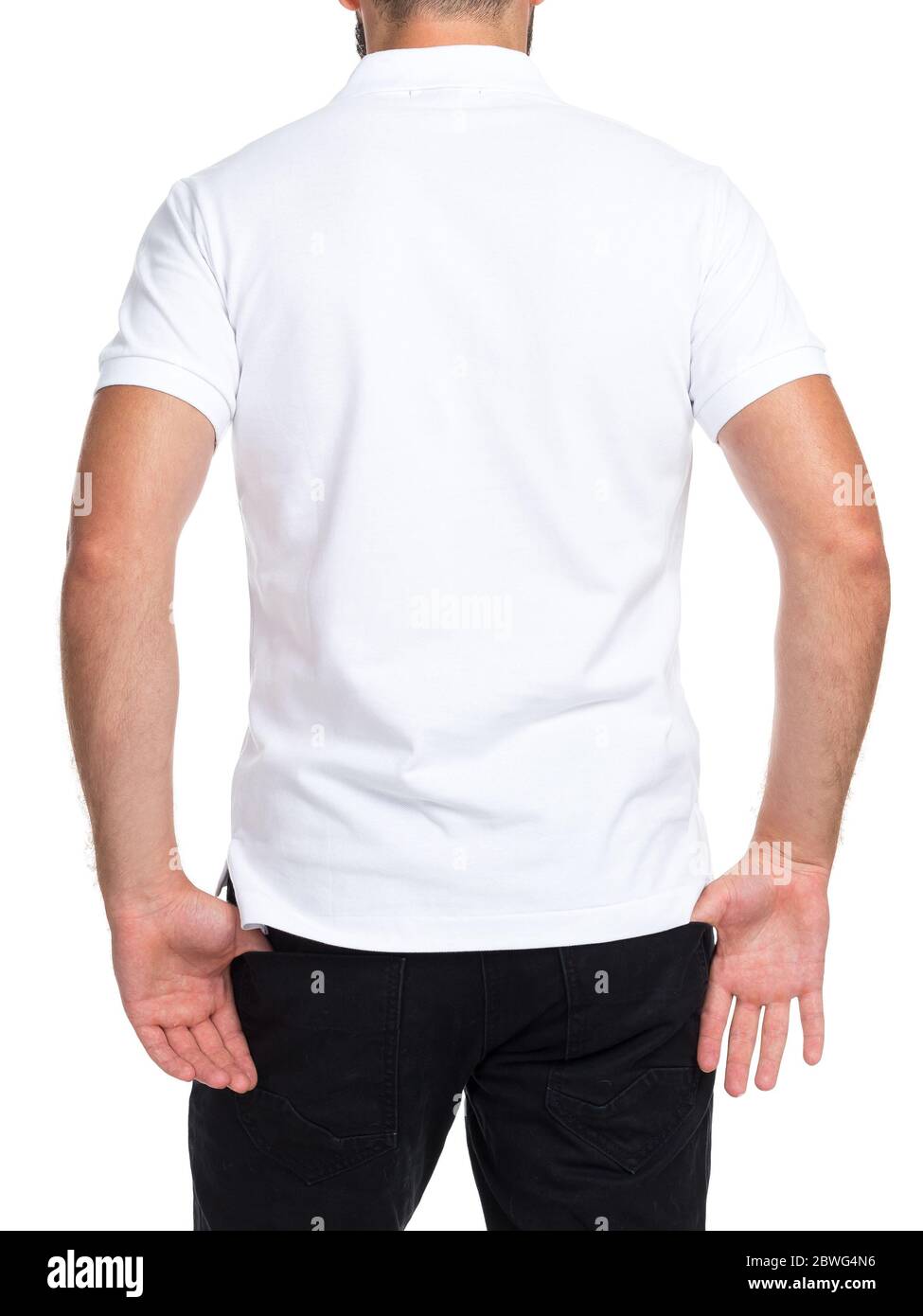Man blank t shirt back side hi-res stock photography and images - Alamy
