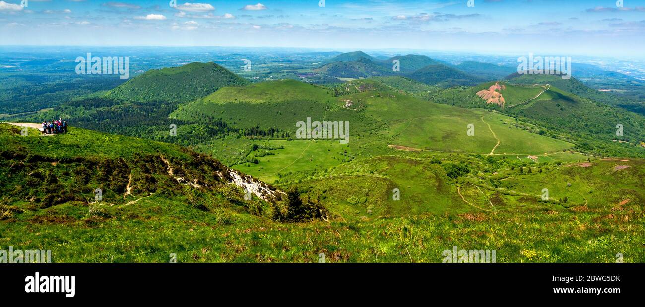 Volcanic Chaine des Puys, UNESCO World Heritage, Puy de Dome, Auvergne-Rhone-Alpes, France Stock Photo