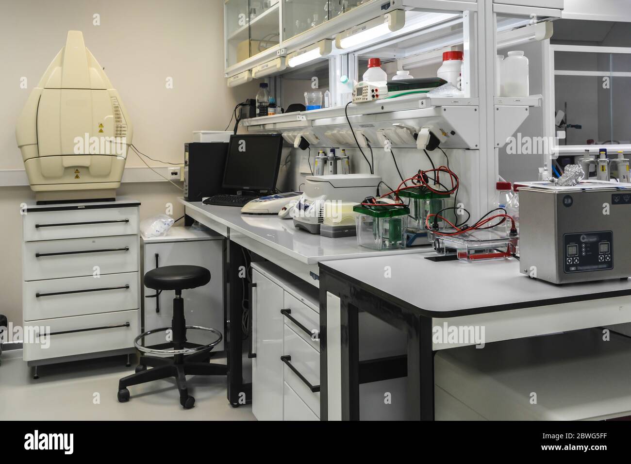 Molecular Biological Laboratory. Modern laboratory with equipment Stock