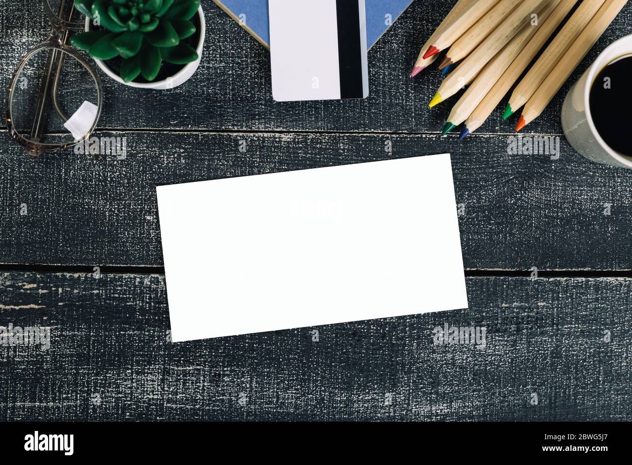 Clean Magazine Mockup.  Blank page or notepad for mockups Stock Photo