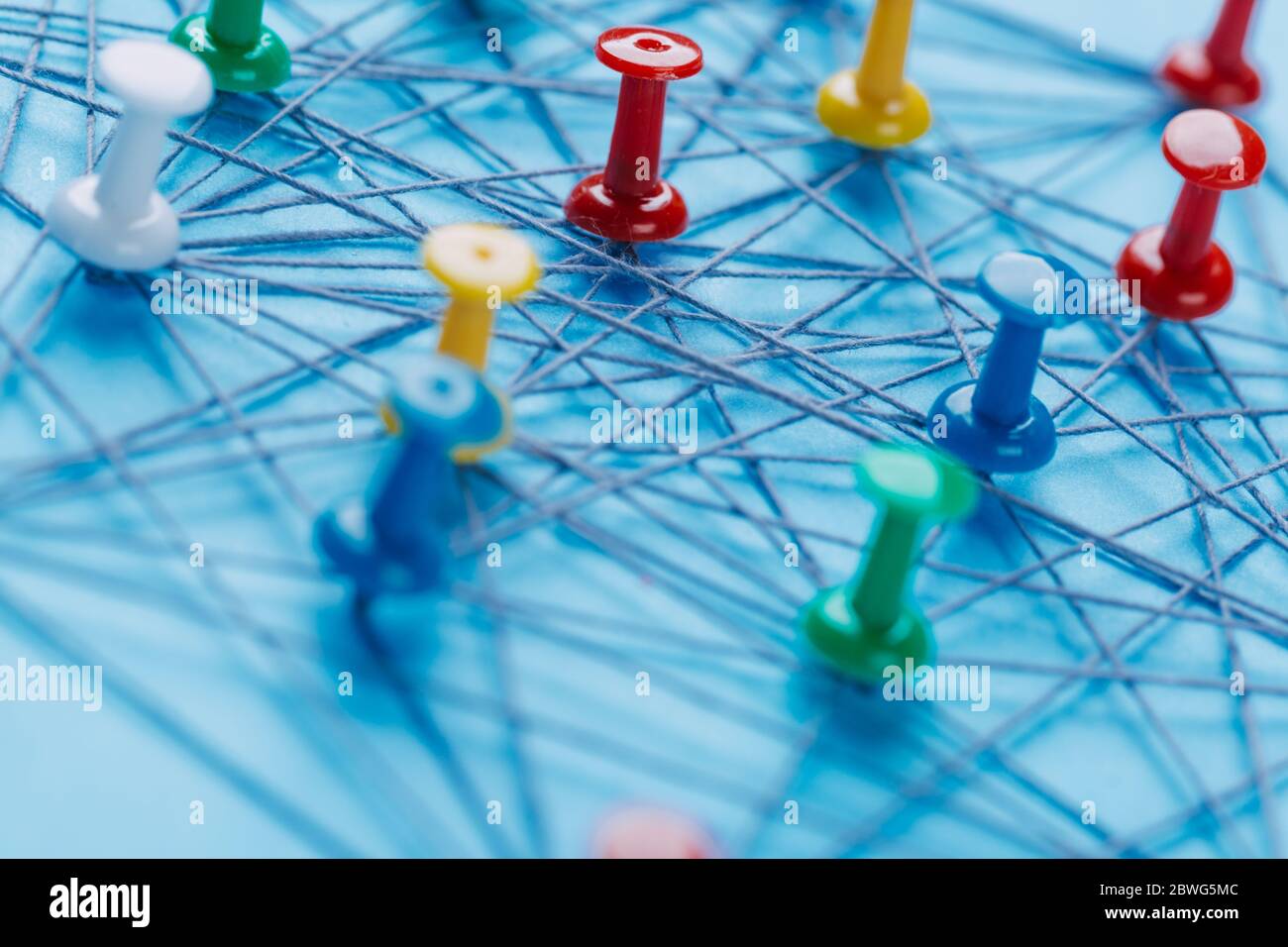 Pin string map hi-res stock photography and images - Alamy
