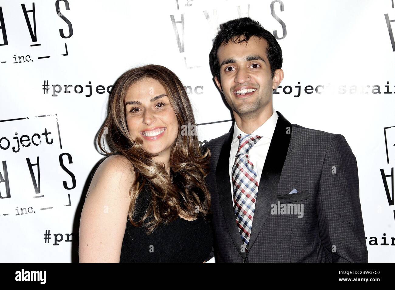 New York, NY, USA. 11 June, 2015. Z-100 NY overnight radio host, Shelley Rome, Project Sara Inc. Co-Founder, Viraj Borkar at the Launch Of Dining Reconstructed: An Off Menu Experience at The Starrett Leigh Building. Credit: Steve Mack/Alamy Stock Photo