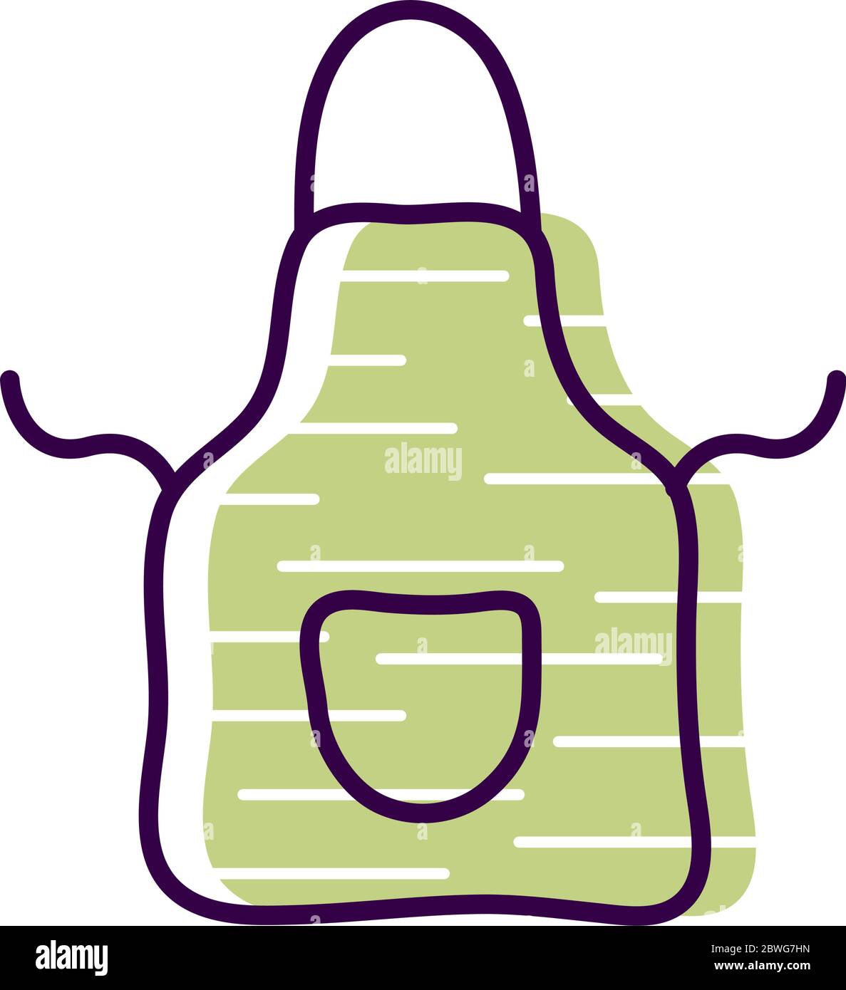 apron line and fill style icon vector design Stock Vector