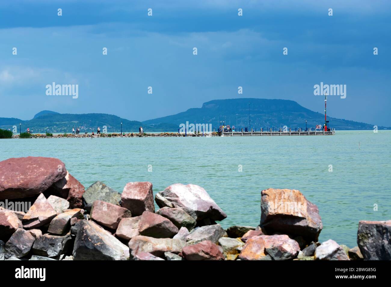 Landscape at Lake Balaton , Hungary Stock Photo