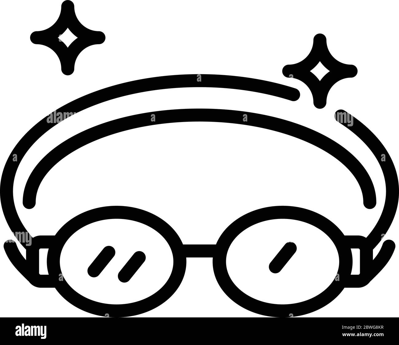 Laser procedure eyeglasses icon, outline style Stock Vector