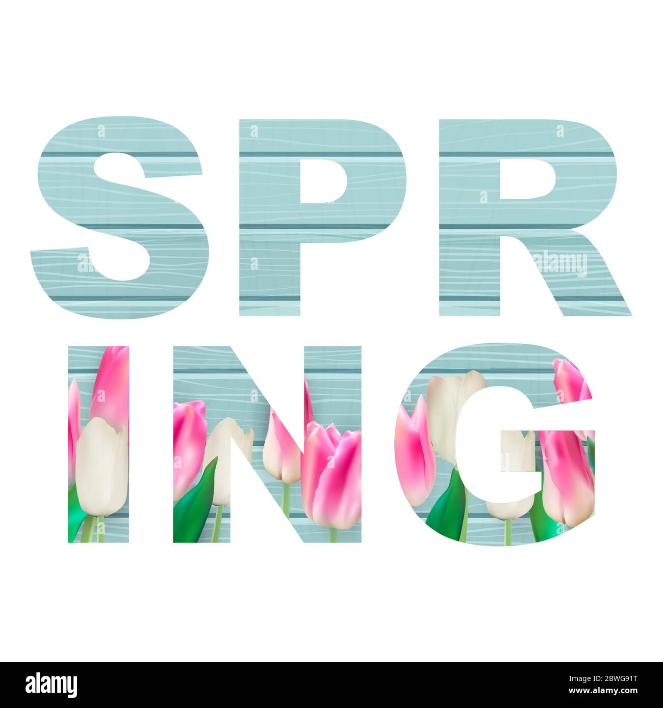 Abstract Spring Word Vector Illustration Stock Vector Image & Art - Alamy