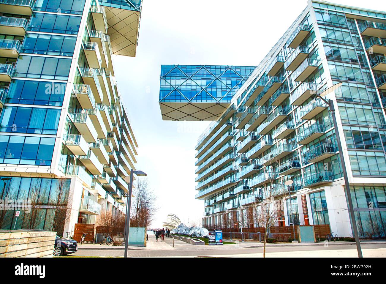 Futuristic Modern Condo Buildings photo