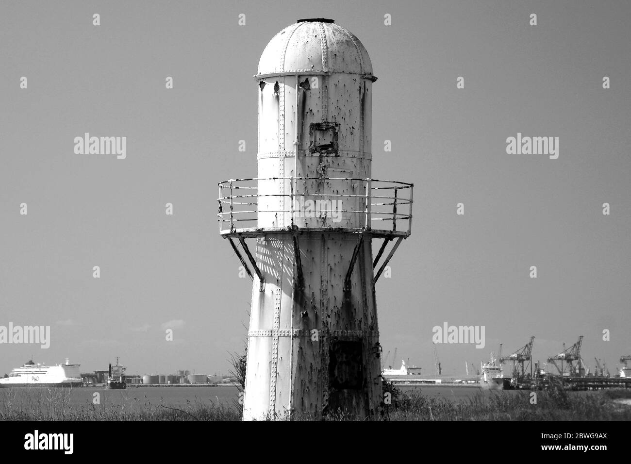 Lighthouse, Thorngumbald Clough Stock Photo