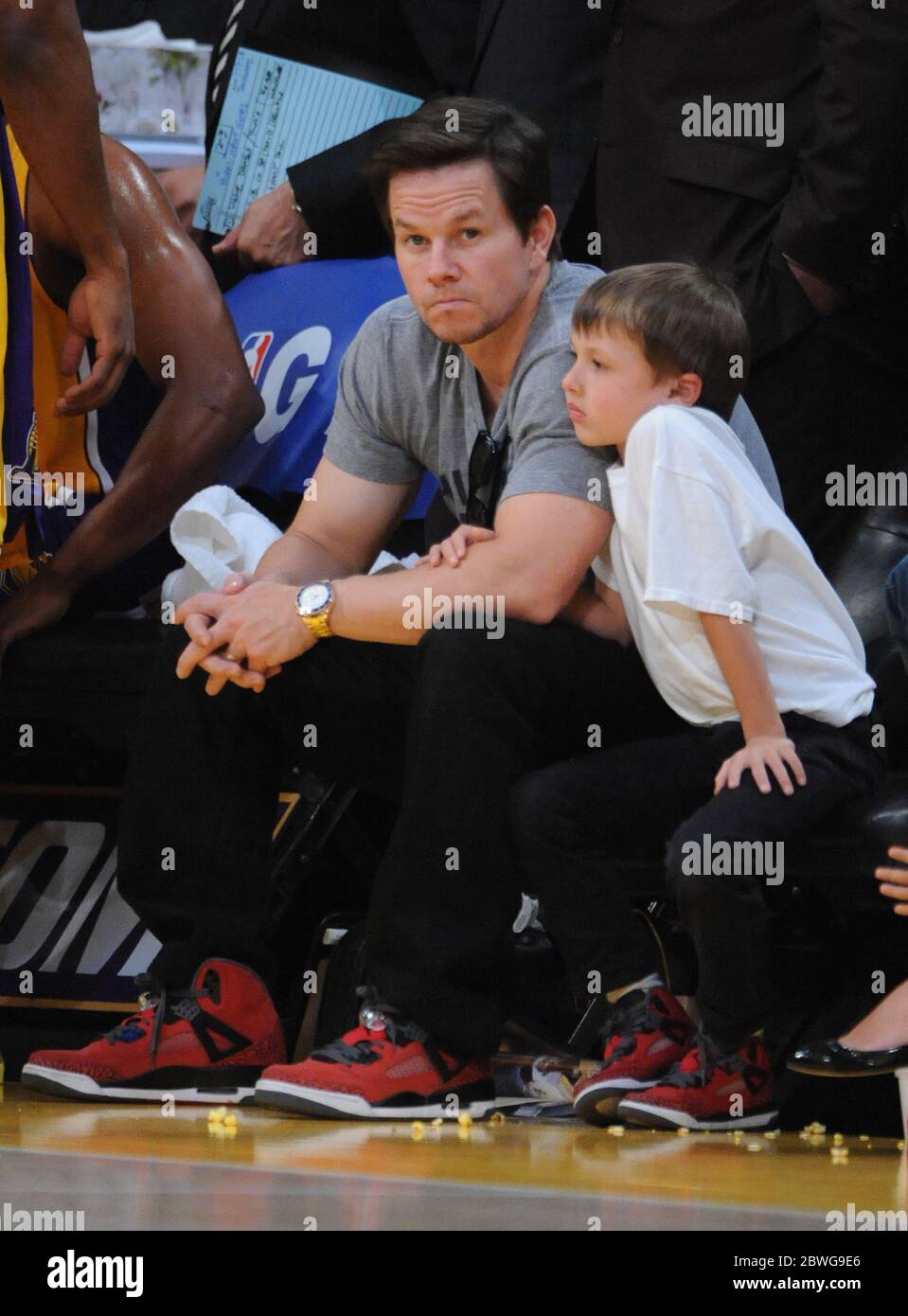 Mark Wahlberg takes his sons Michael and Brandon to the Los Angeles