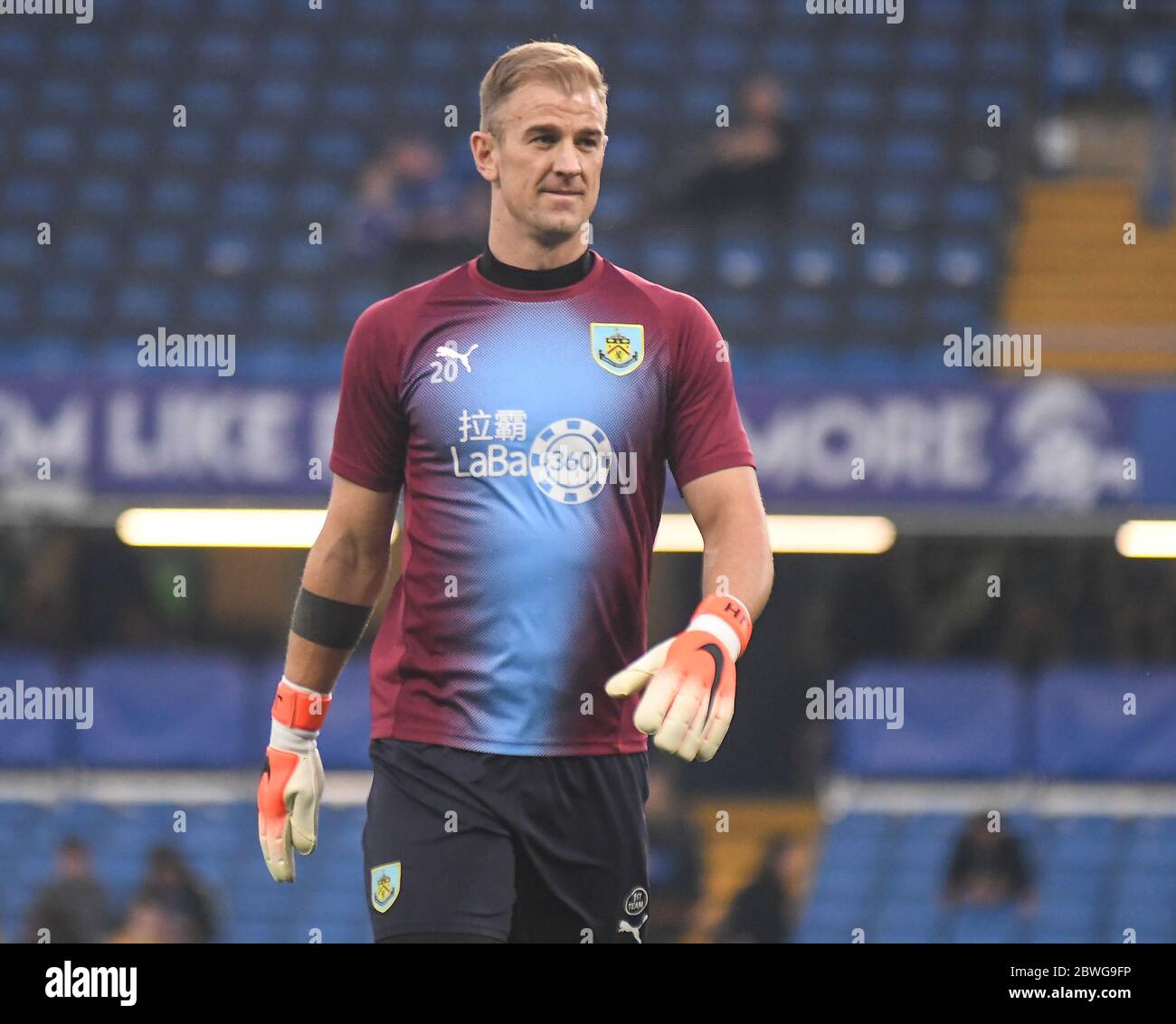 LONDON, ENGLAND - APRIL 22, 2019: Joe Hart of Burnley pictured ahead of the 2018/19 Premier League game between Chelsea FC and Burnley FC at Stamford Stock Photo