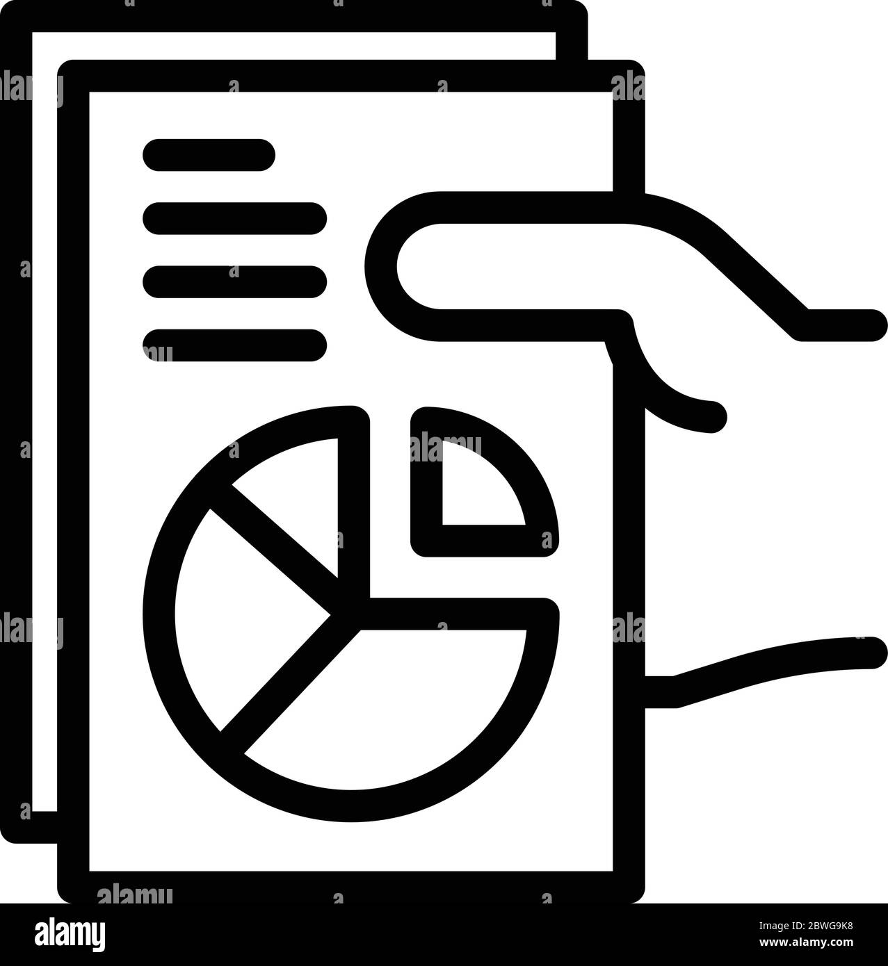 Creative pie chart paper icon, outline style Stock Vector Image & Art ...