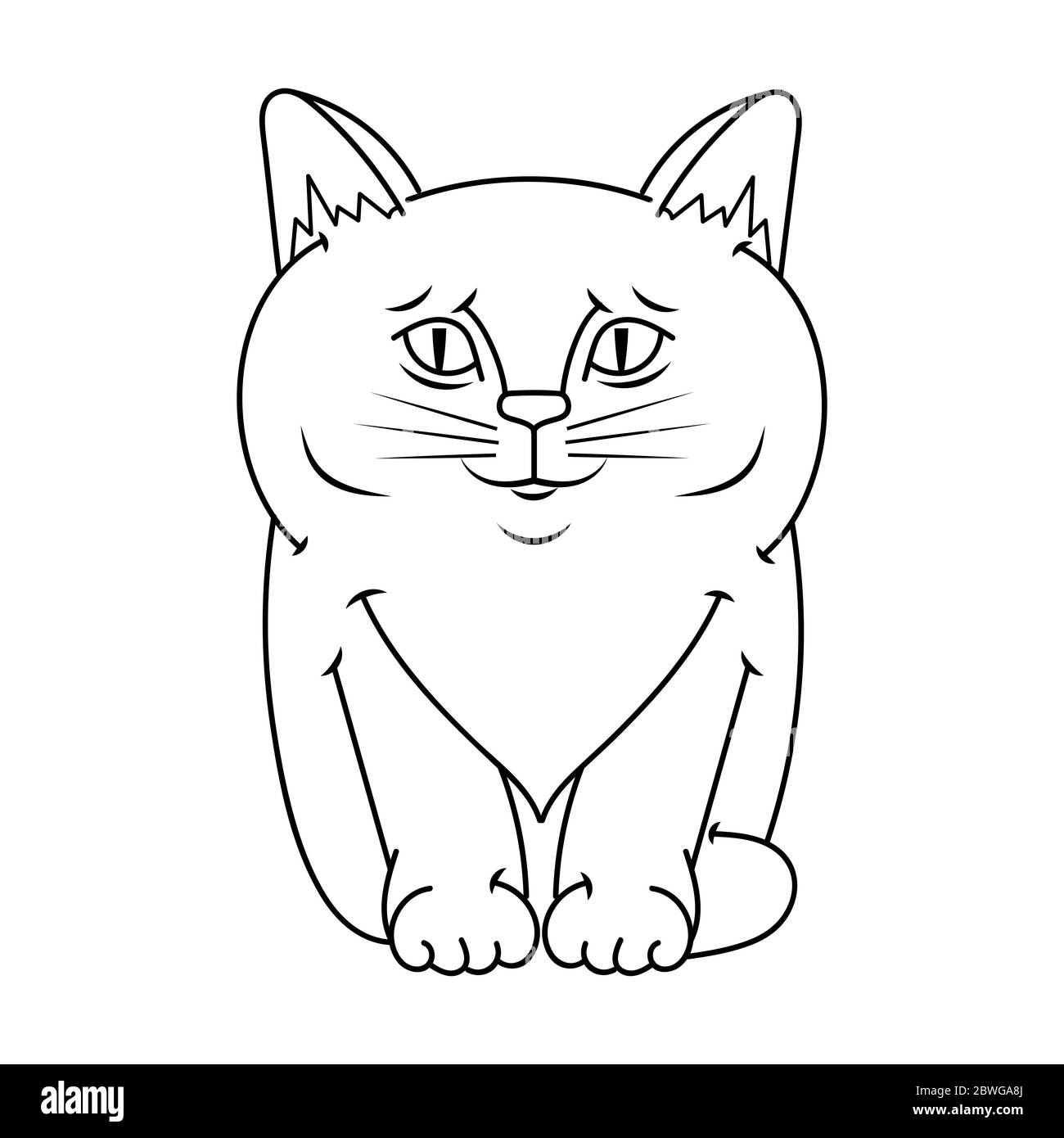 Vector happy cute fun kitten cartoon smiling character cat line art coloring book black and white drawing illustration Stock Vector Image & Art - Alamy Vector happy cute fun kitten cartoon smiling character cat line art coloring book black and white drawing illustration Stock Vector Image & Art - Alamy