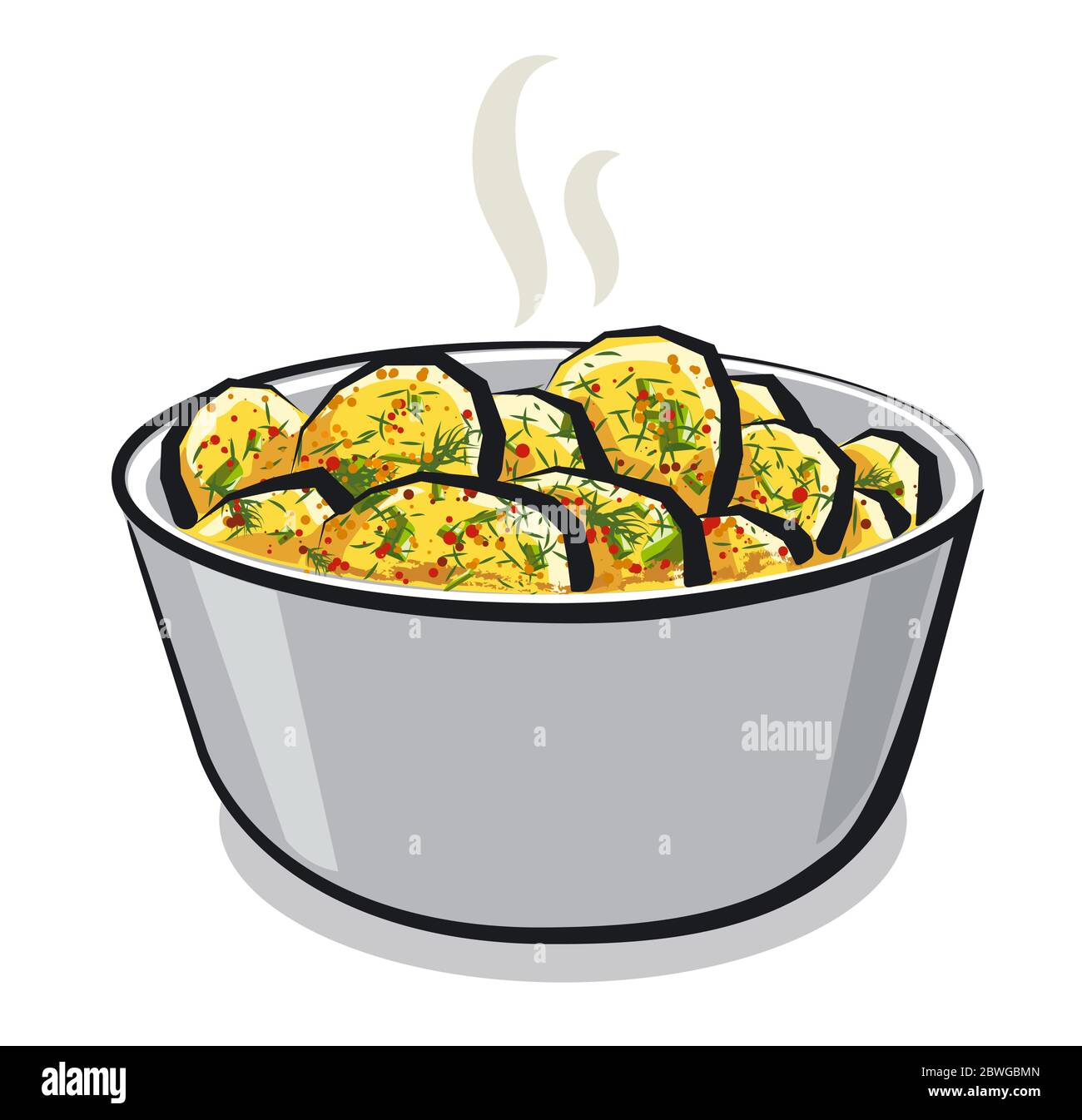 Meal boiled vegetable hot Stock Vector Images - Alamy