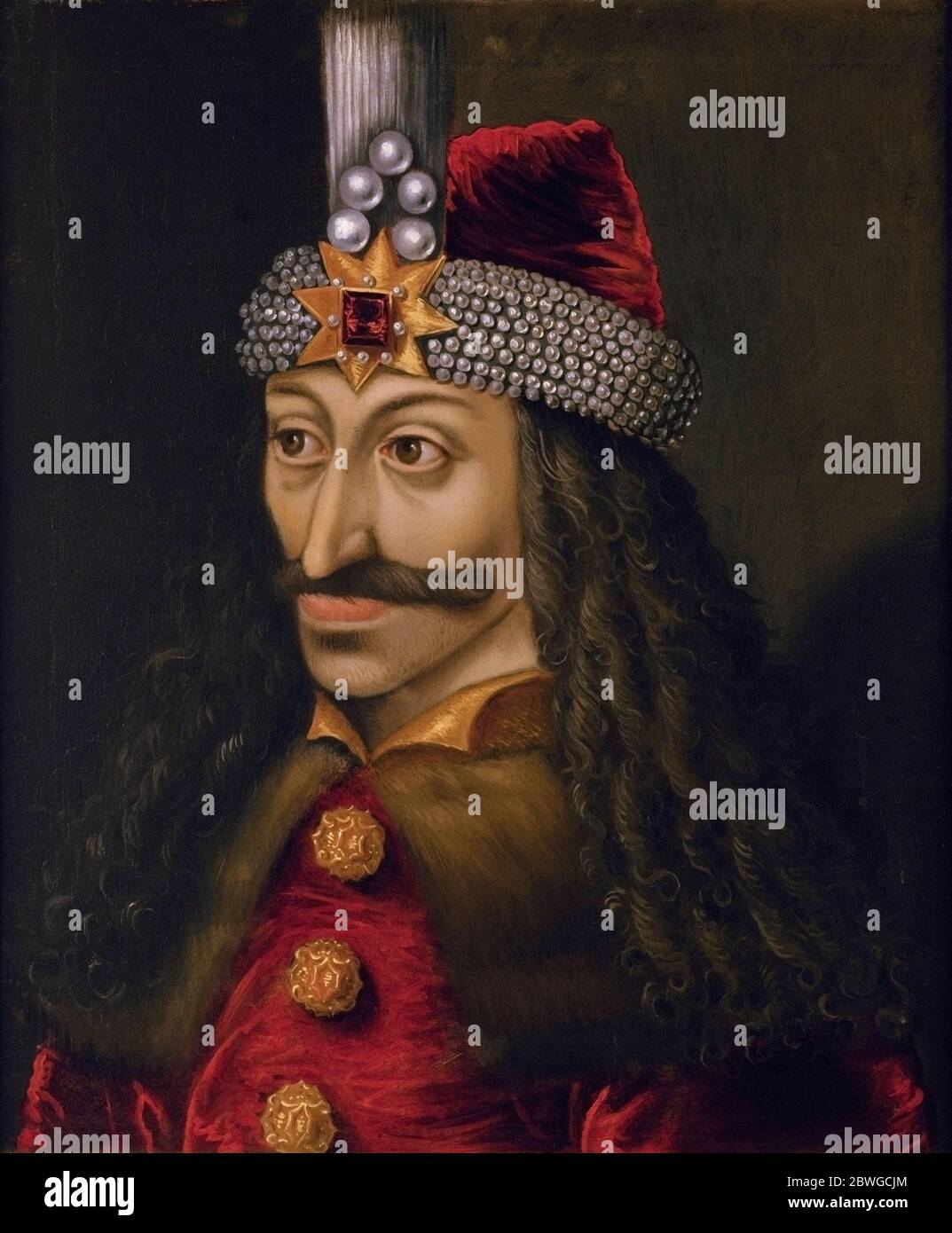 Vlad tepes or Vlad the Impaler Voivode of Wallachia portrait Stock Photo
