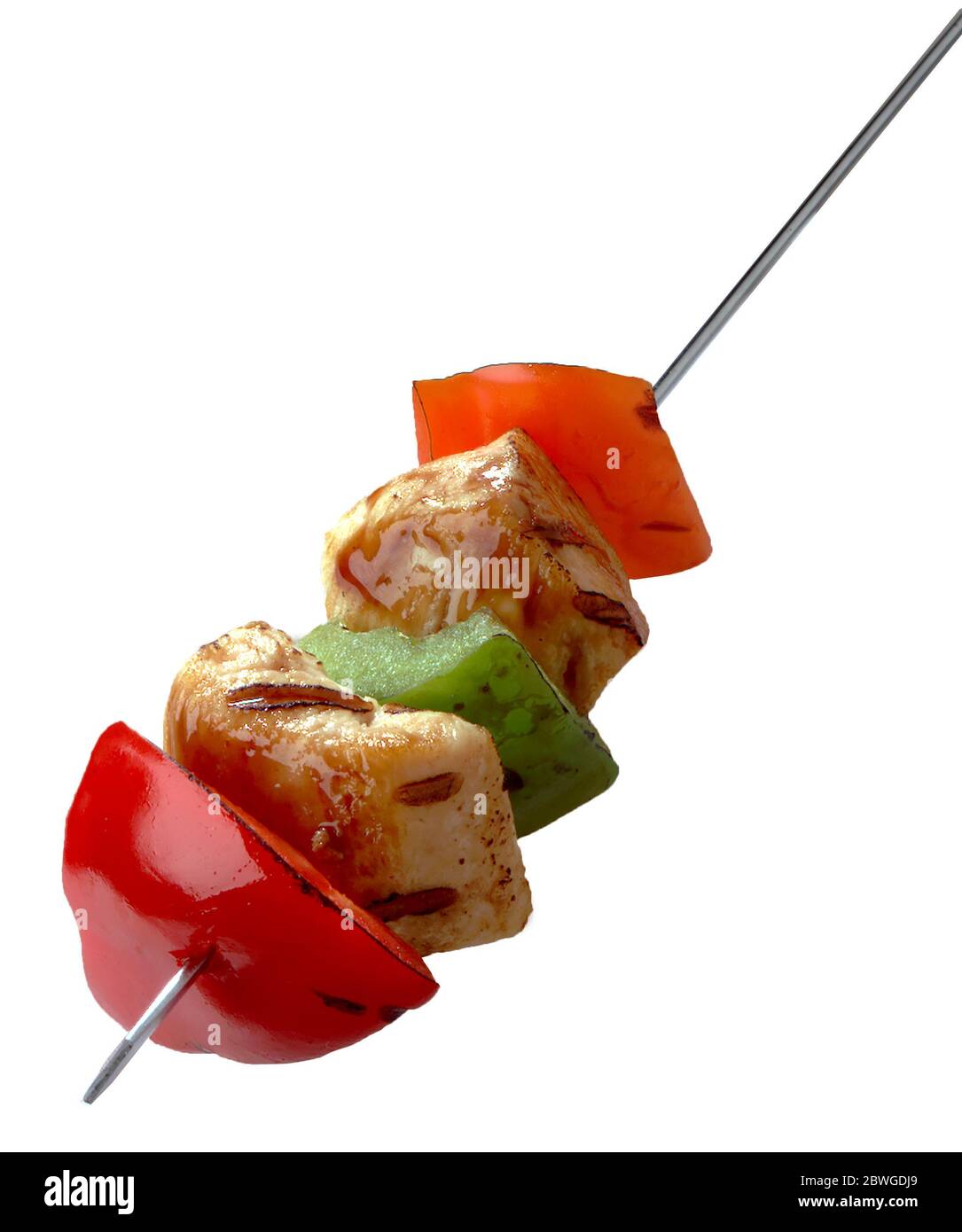 Chicken and Pepper Kabob Skewer Stock Photo Alamy