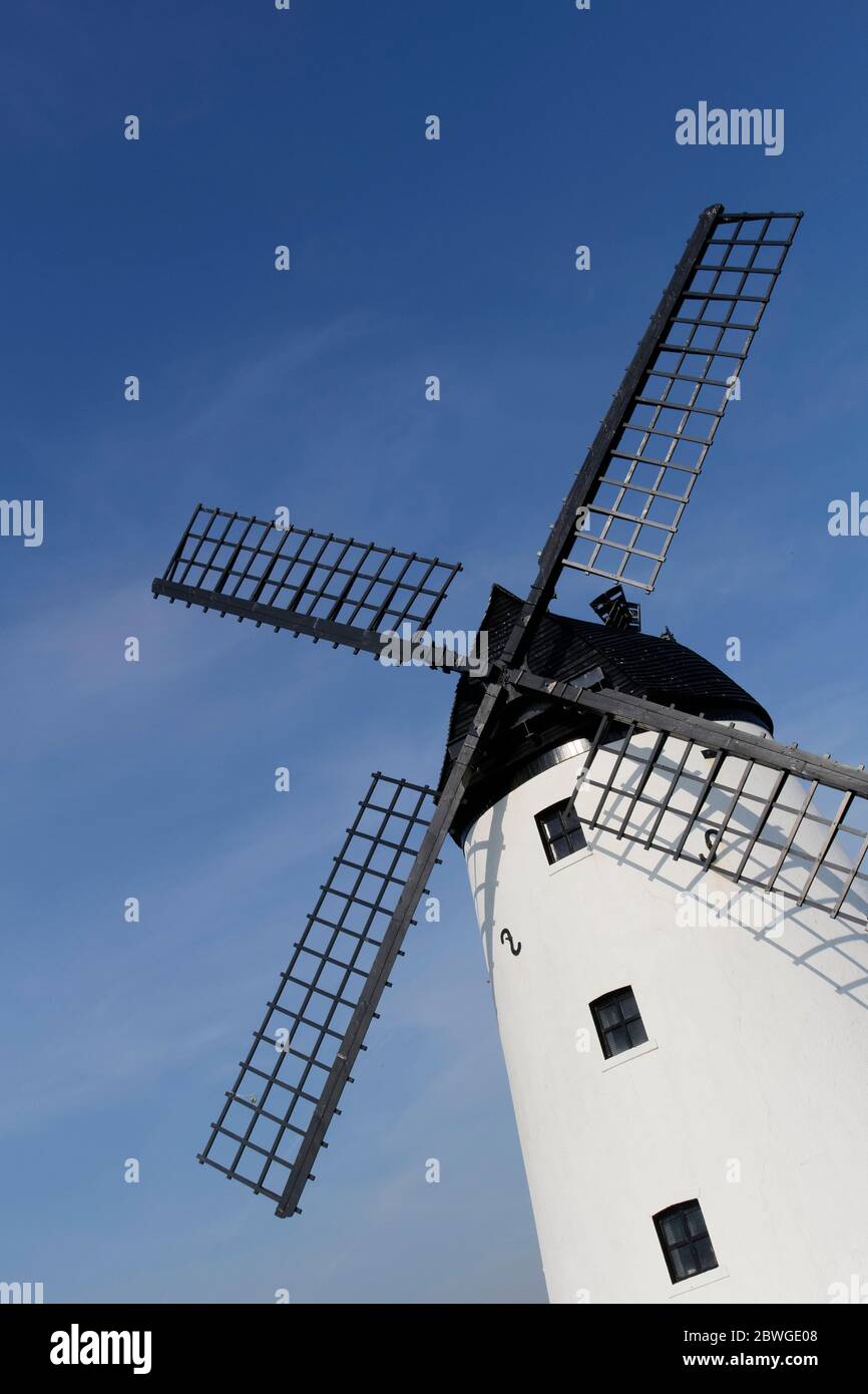 Little Marton Windmill was used to grind corn and is  in Blackpool Lancashire England UK Stock Photo