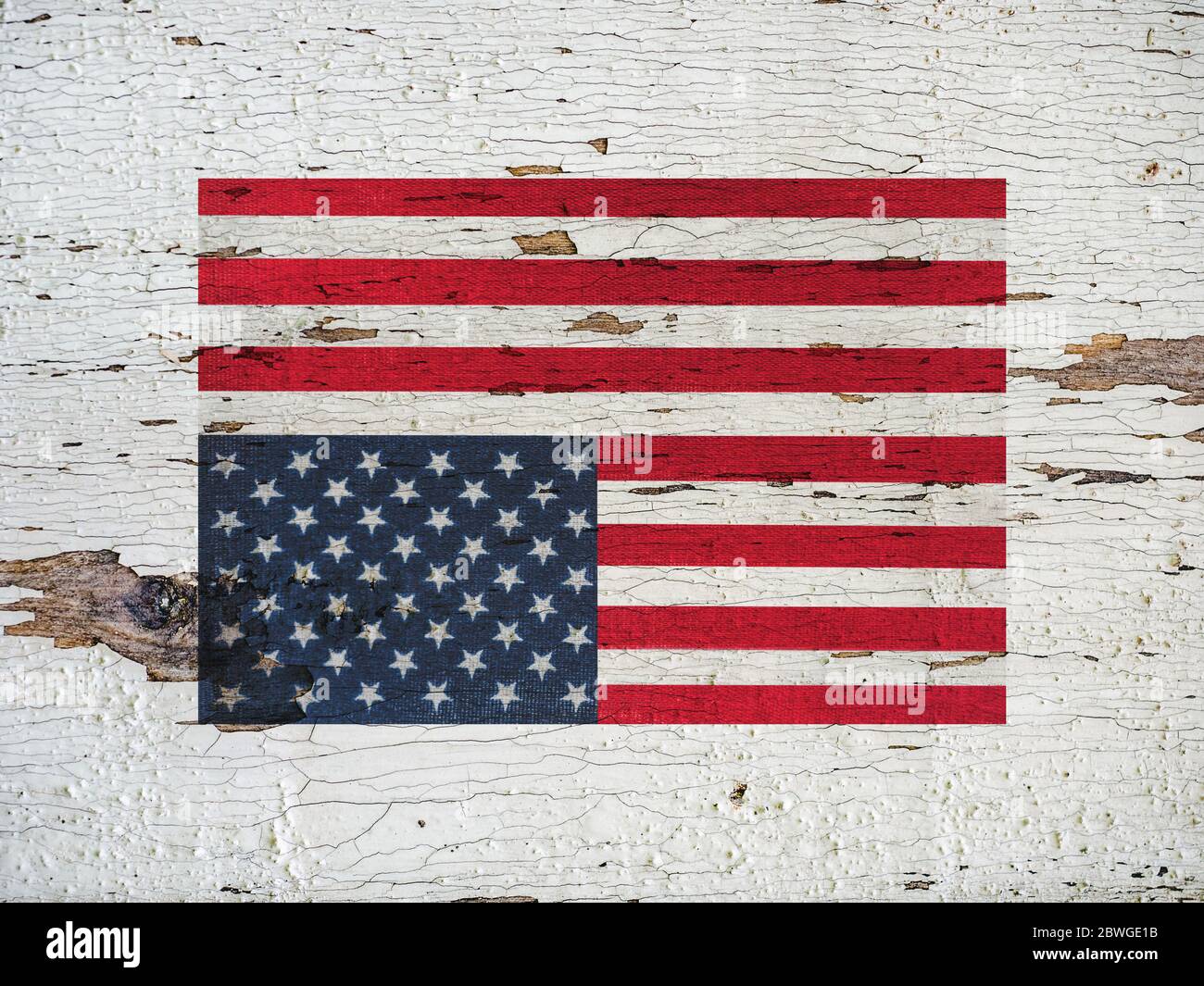 American Flag. Beautiful greeting card. Close up Stock Photo