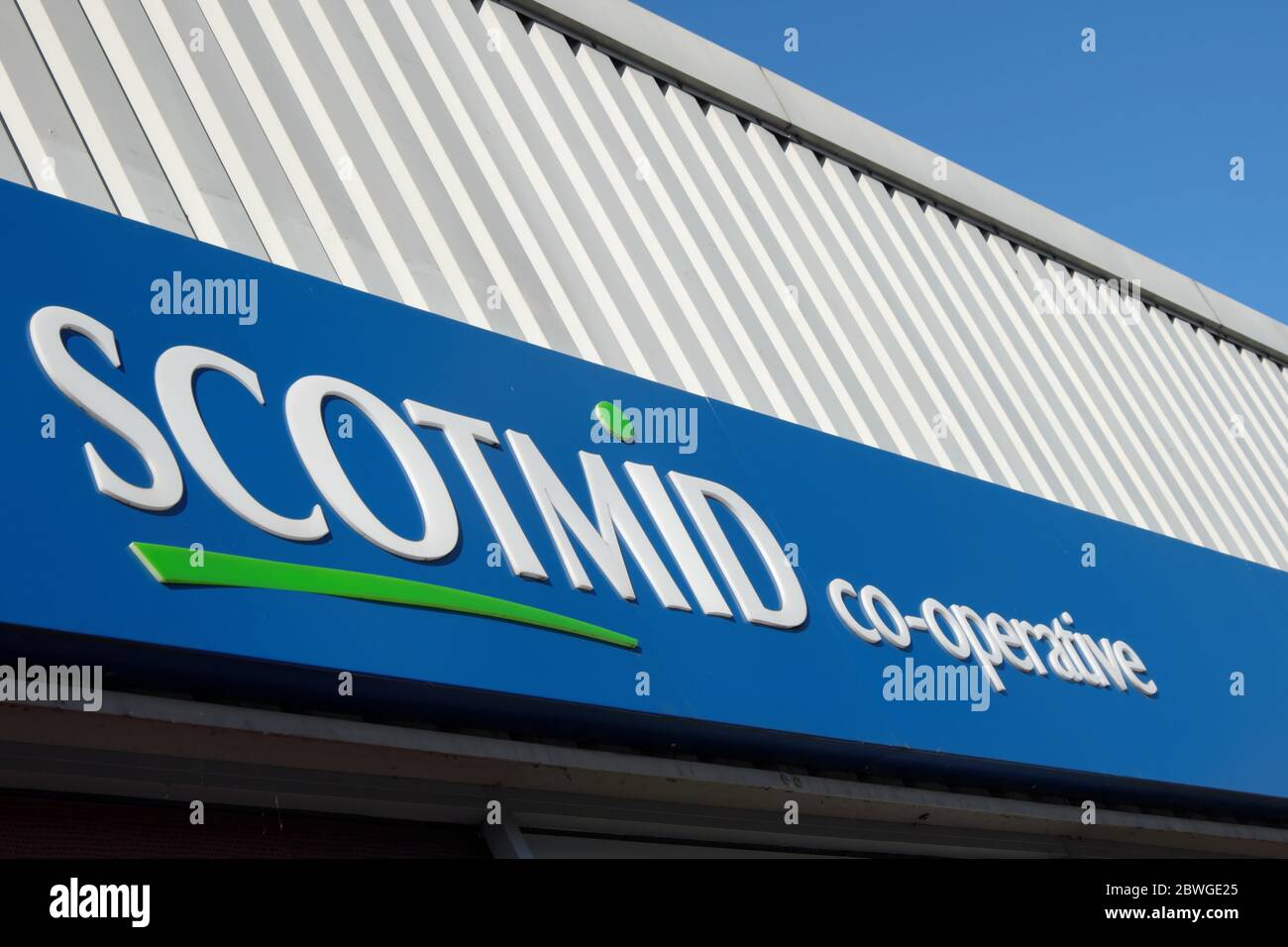 Scotmid logo on a store in Coupar Angus Perthshire Scotland UK Stock Photo
