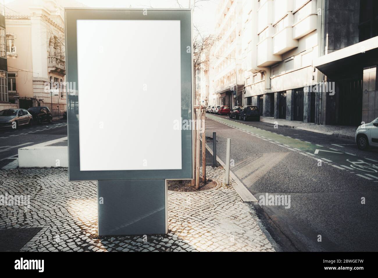 Mockup of a blank advert billboard in urban settings; an empty Within Street Banner Template Mockup of a blank advert billboard in urban settings; an empty Within Street Banner Template