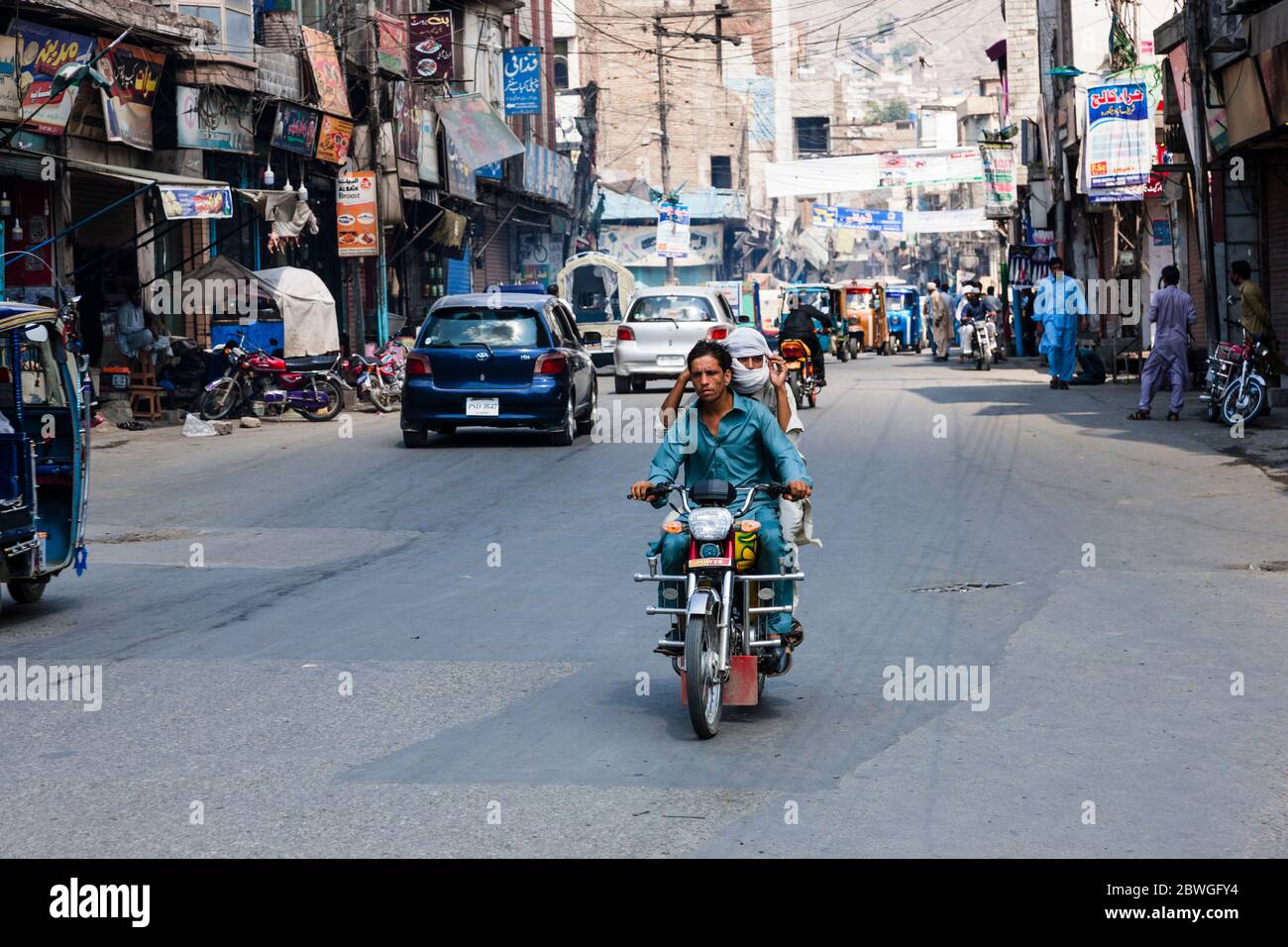 Main street, Mingora, Swat, Khyber Pakhtunkhwa Province, Pakistan, South Asia, Asia Stock Photo