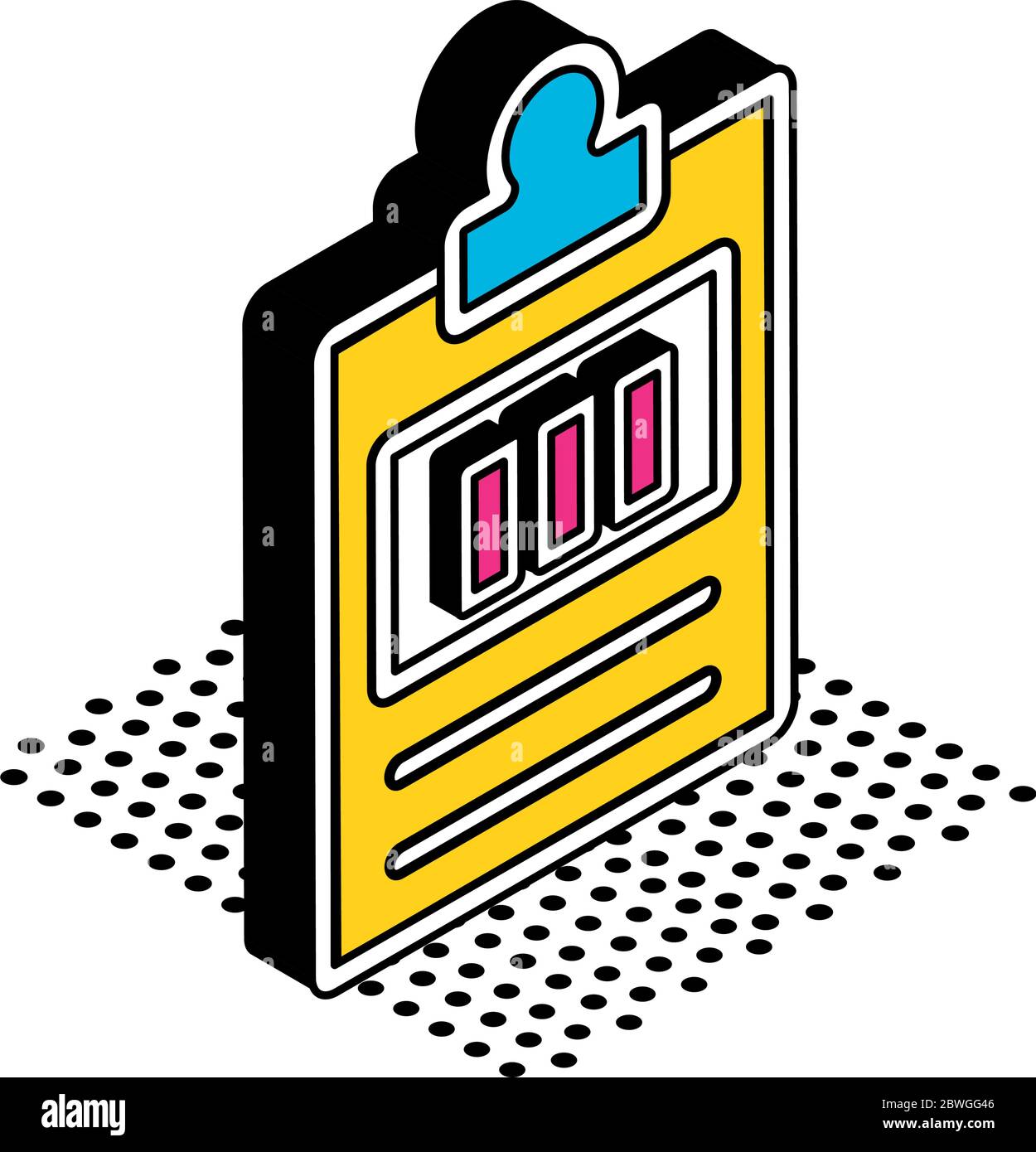 Isolated document isometric style icon vector design Stock Vector Image ...