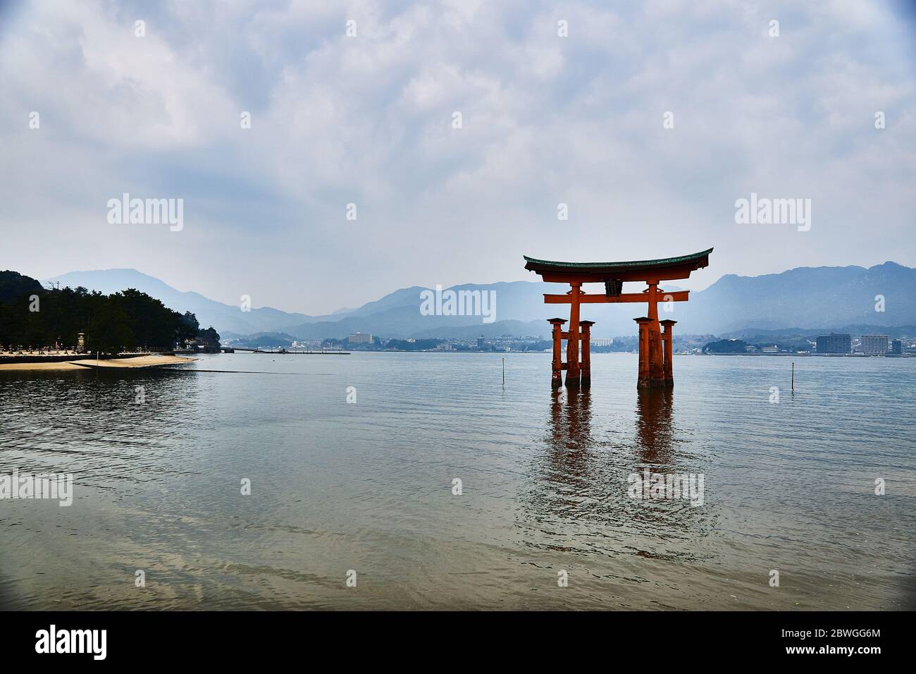Itsukushima Floating Torii Gate, Hiroshima Prefecture, Japan Stock