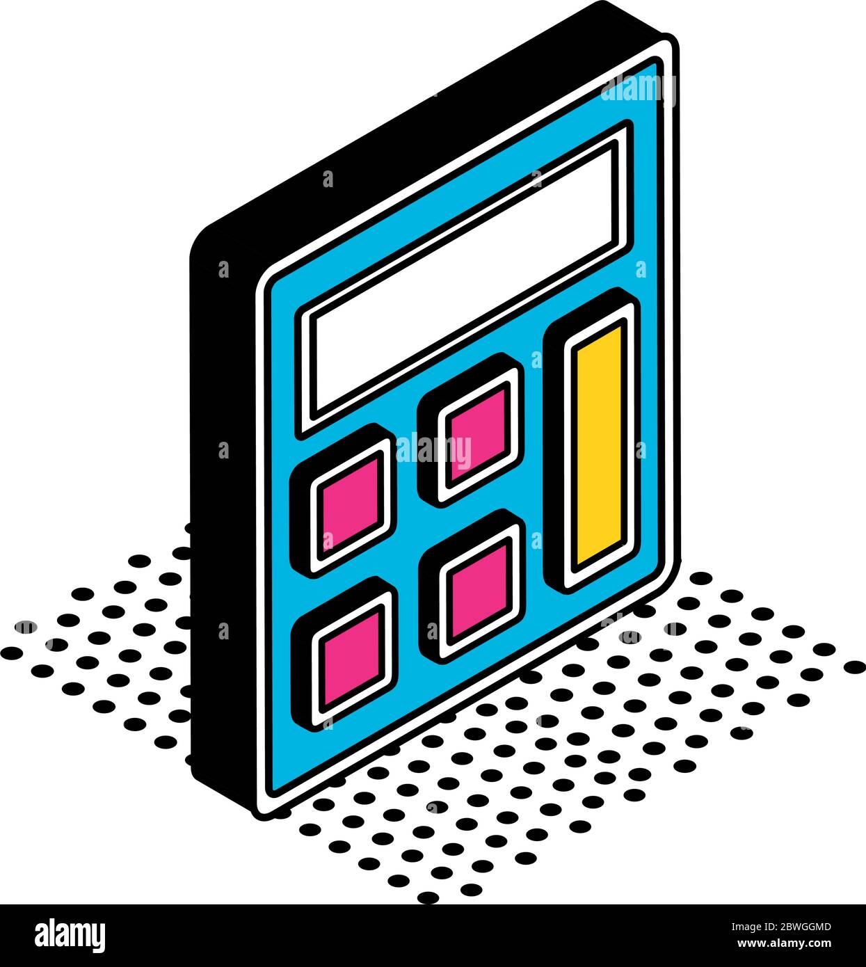 Isolated calculator isometric style icon vector design Stock Vector