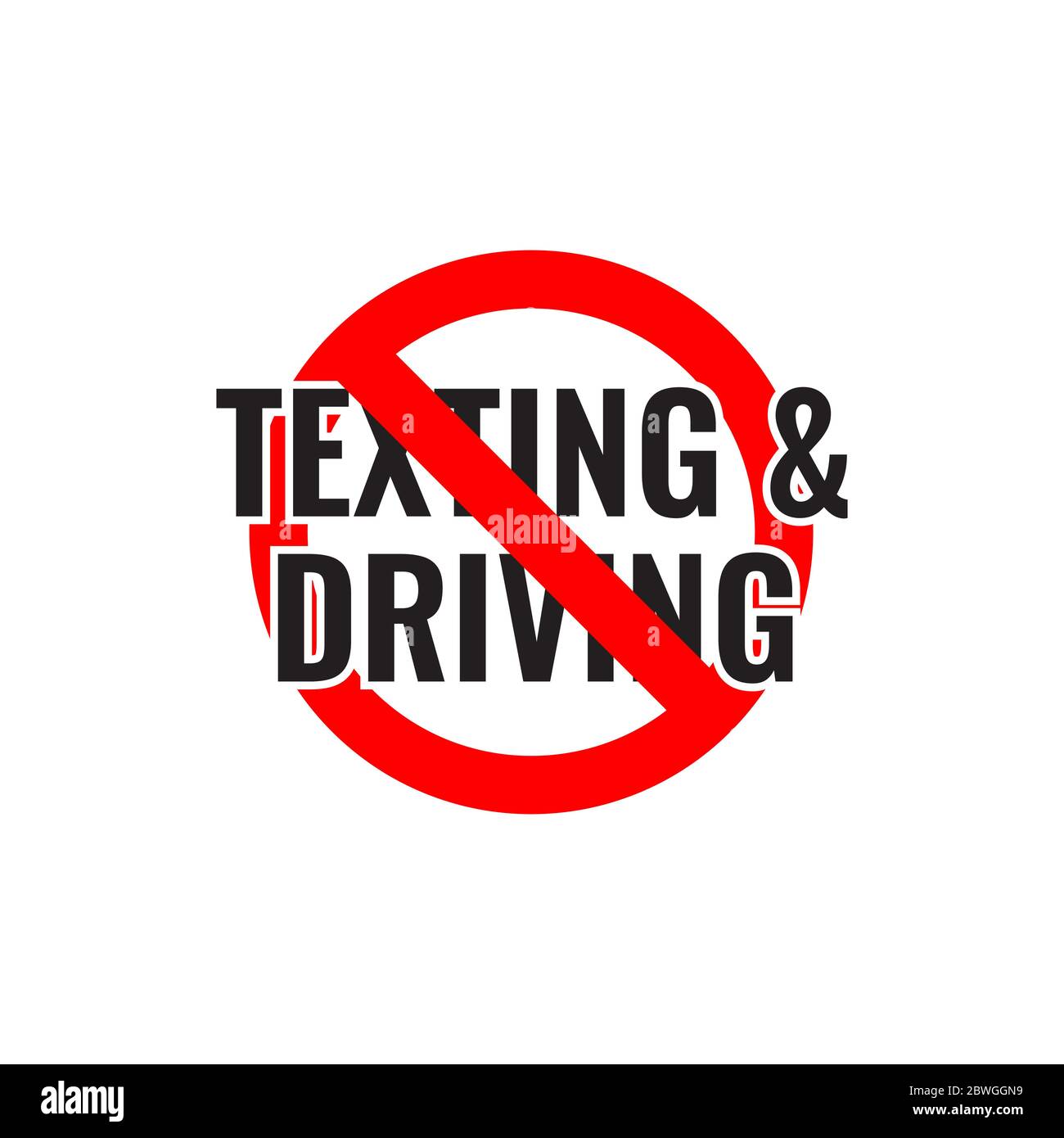 Do not texting or chatting while driving sign vector Stock Vector Image ...