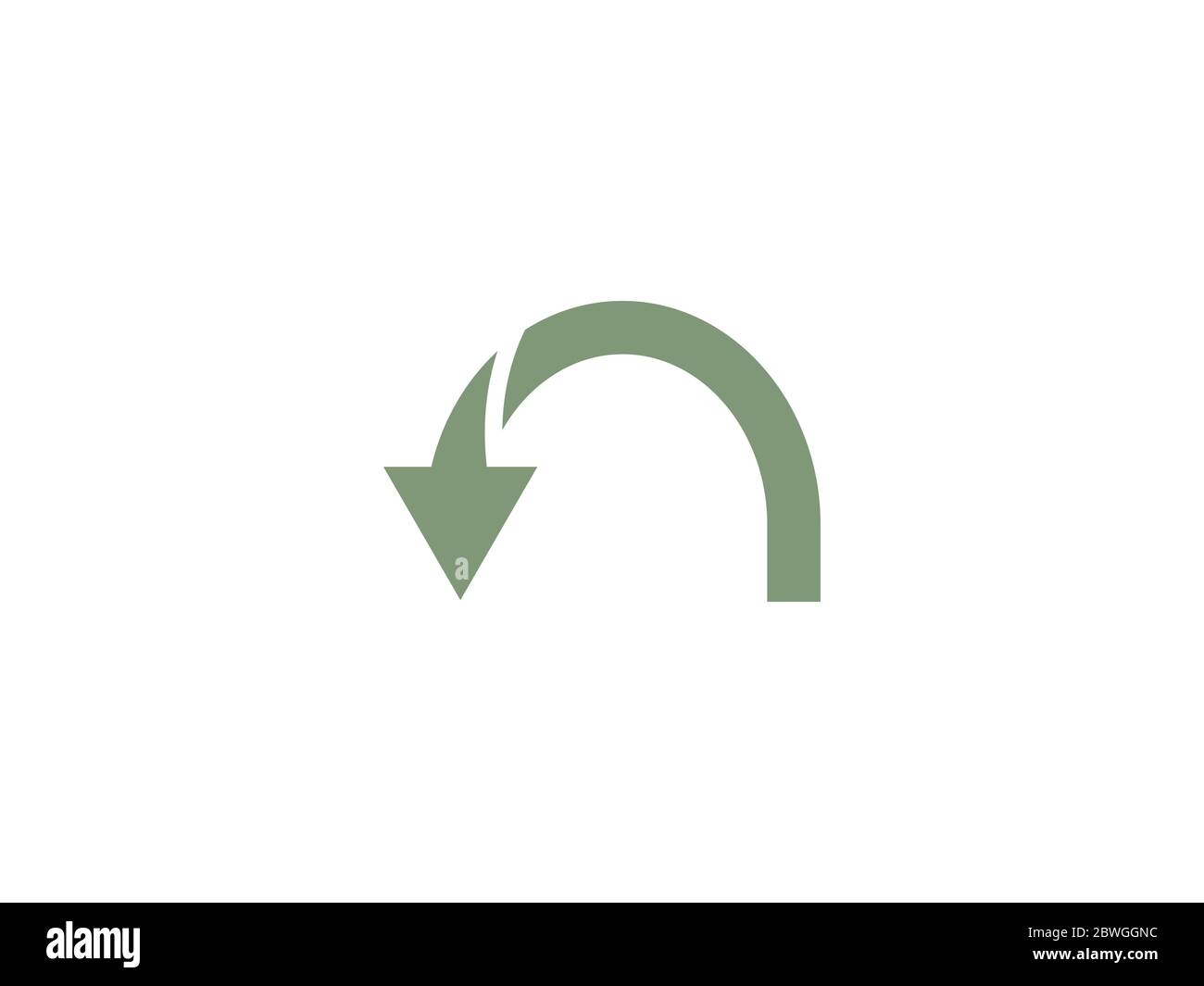 Arrow curved icon. Vector illustration, flat design. Stock Vector