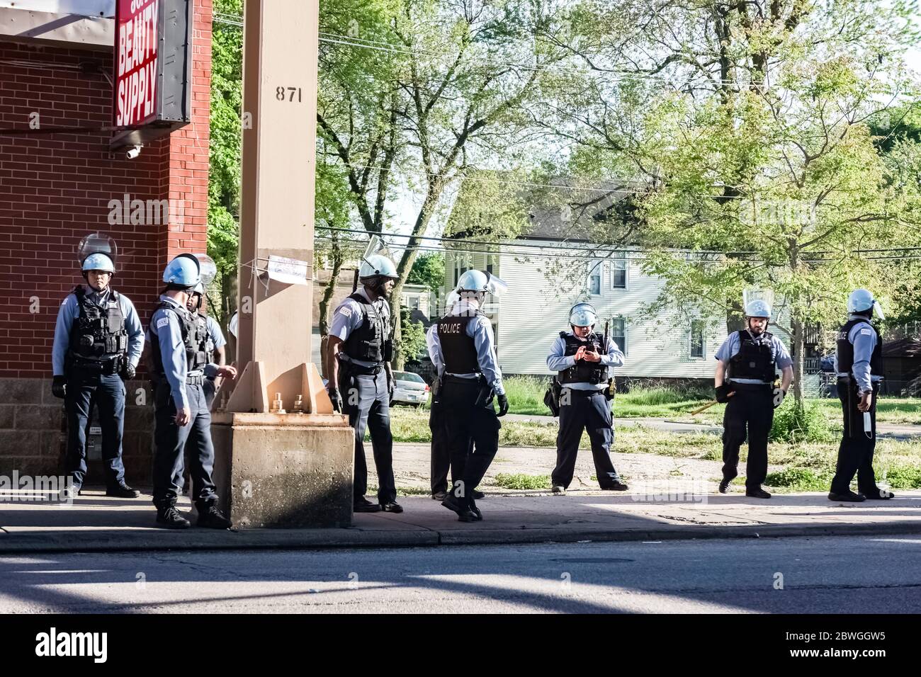Chicago Riot George Business damage on the Southside of Chicago, from riots that took place ...
