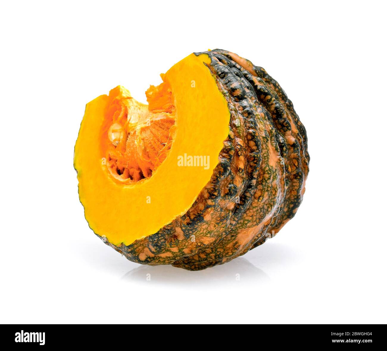 Green pumpkin isolated on white background Stock Photo - Alamy