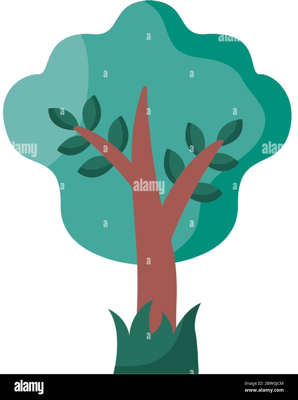 Tree detail style icon vector design Stock Vector Image & Art - Alamy