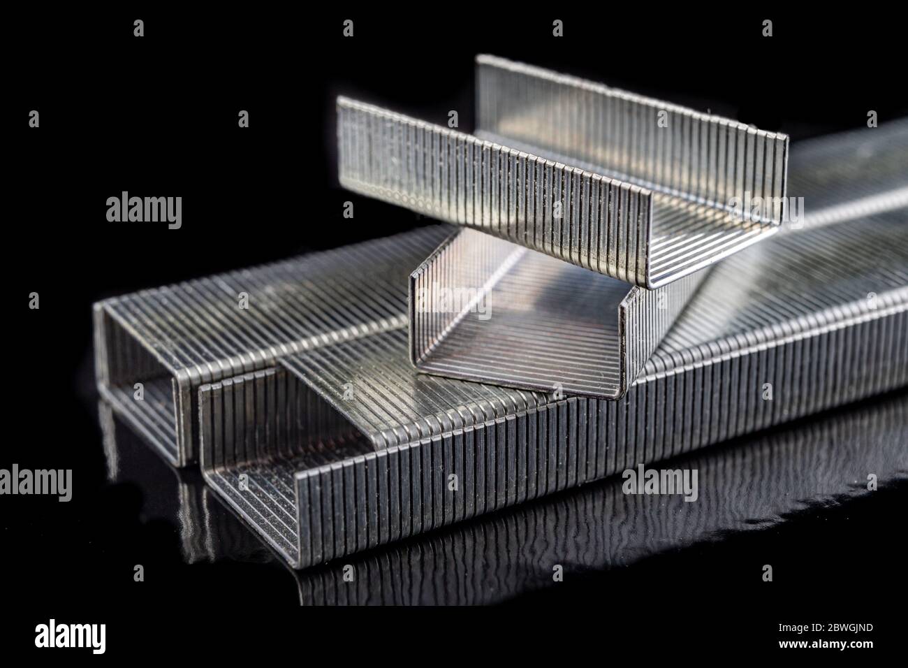 Staples for the office stapler in a cardboard container. Accessories