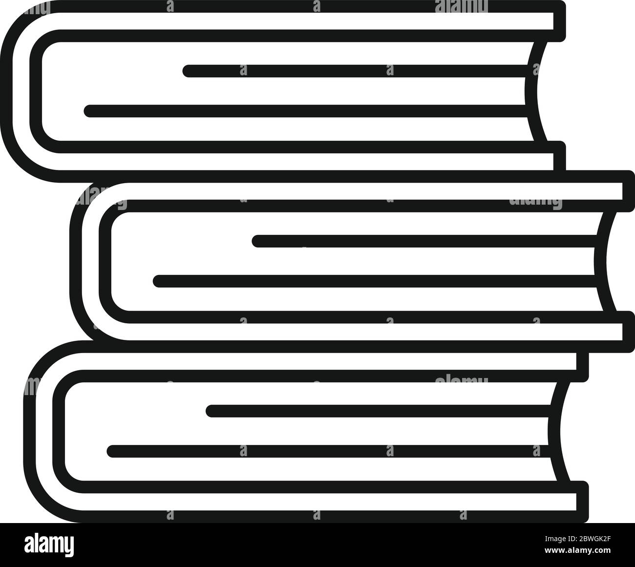 University book stack icon. Outline university book stack vector icon ...