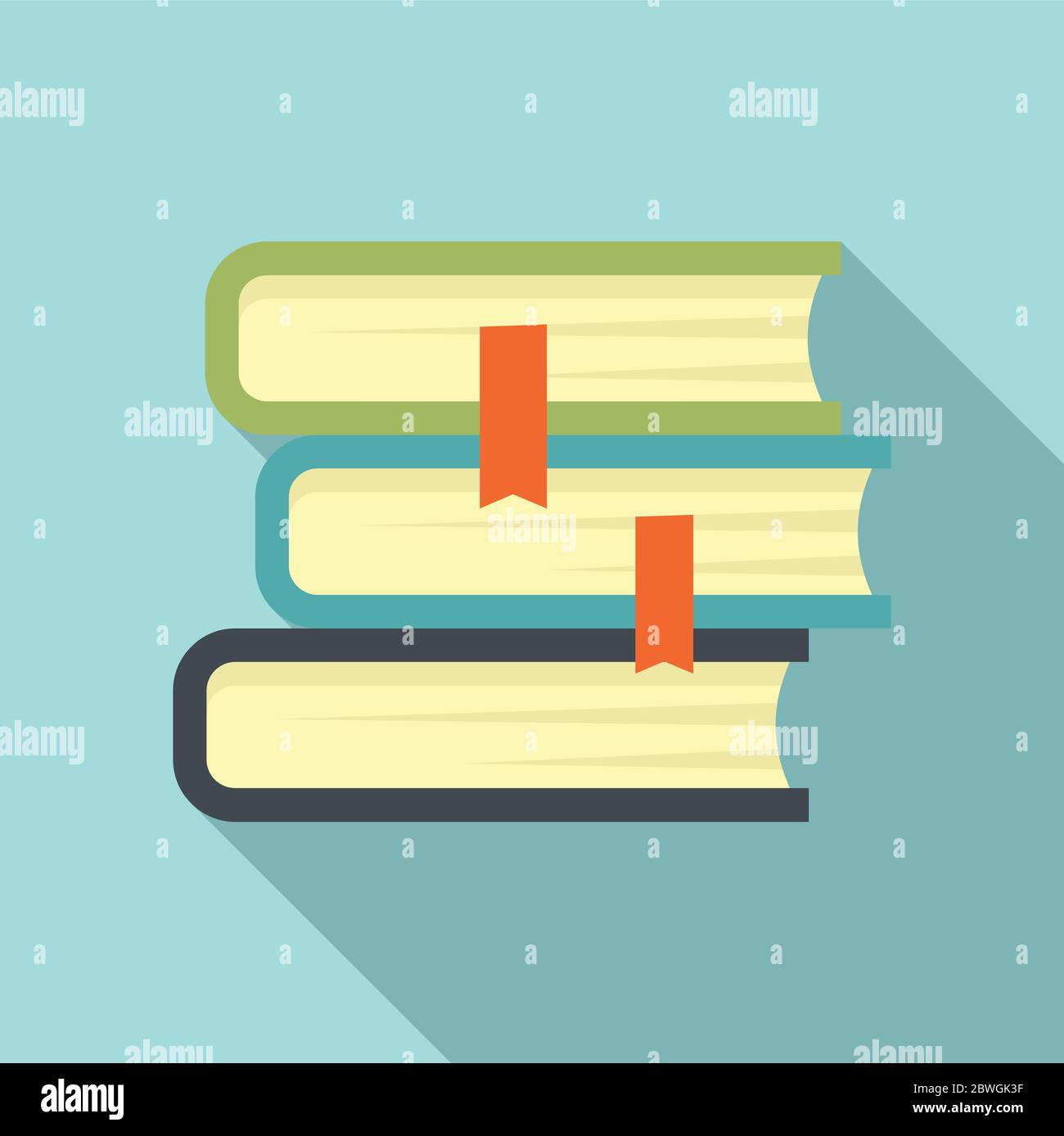 University book stack icon. Flat illustration of university book stack ...