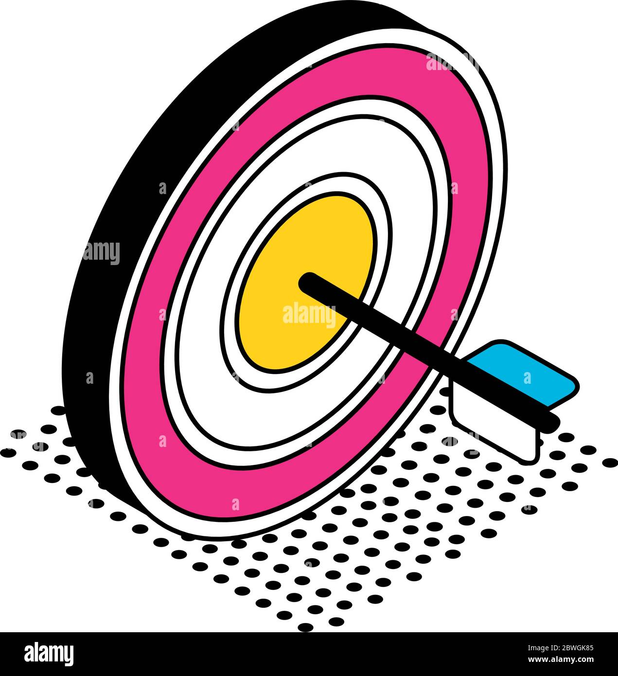 Isolated target with arrow isometric style icon vector design Stock Vector