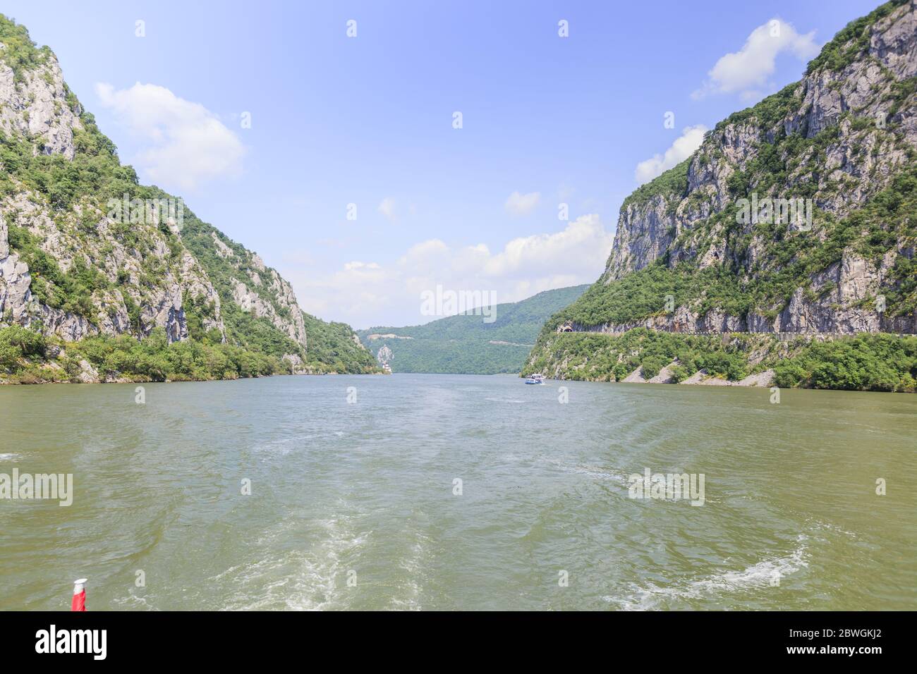 on Danube river , the Iron Gates , spring nature landscape