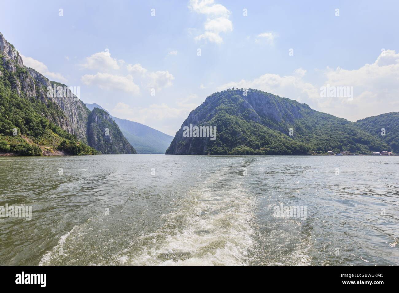 on Danube river , the Iron Gates , spring nature landscape