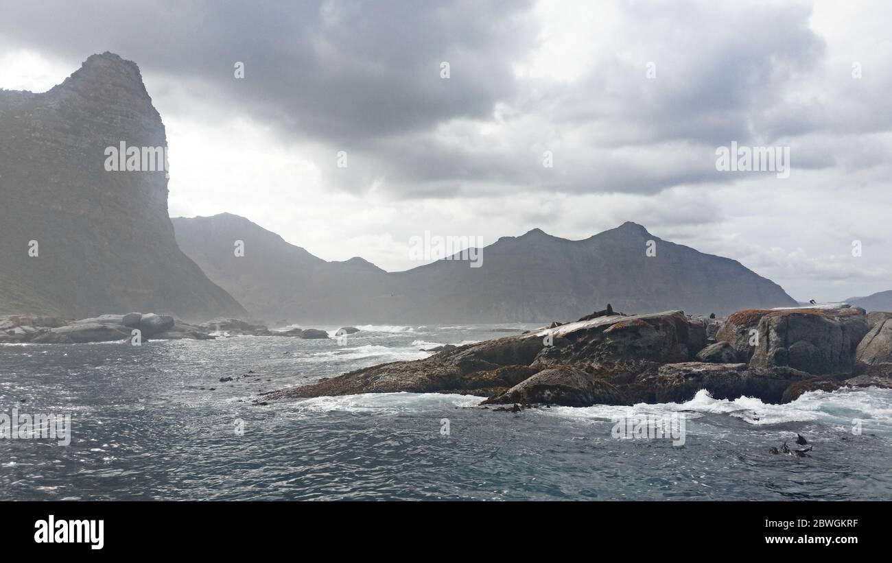 Dangerous sea in Hout bay, South Africa Stock Photo Alamy