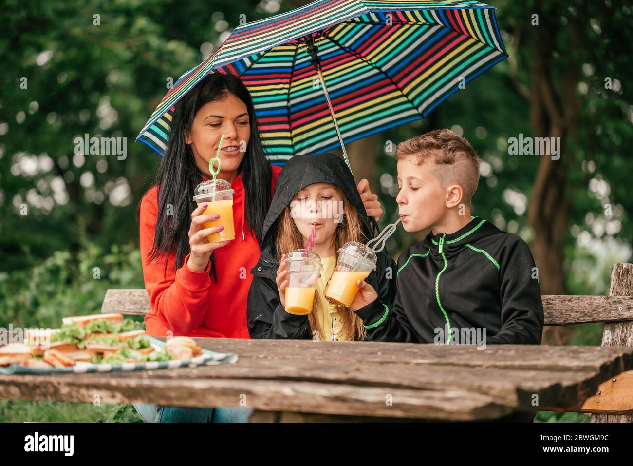 Girl With Umbrella Drink High Resolution Stock Photography And Images Alamy
