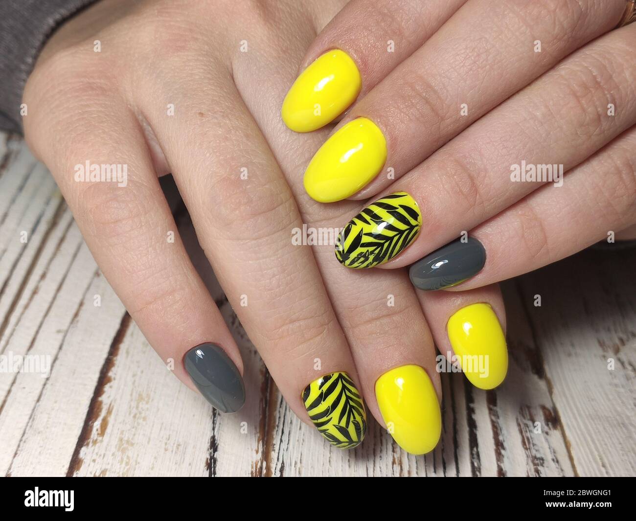 Amazing natural nails. Women's hands with clean manicure. Gel polish  applied Stock Photo - Alamy