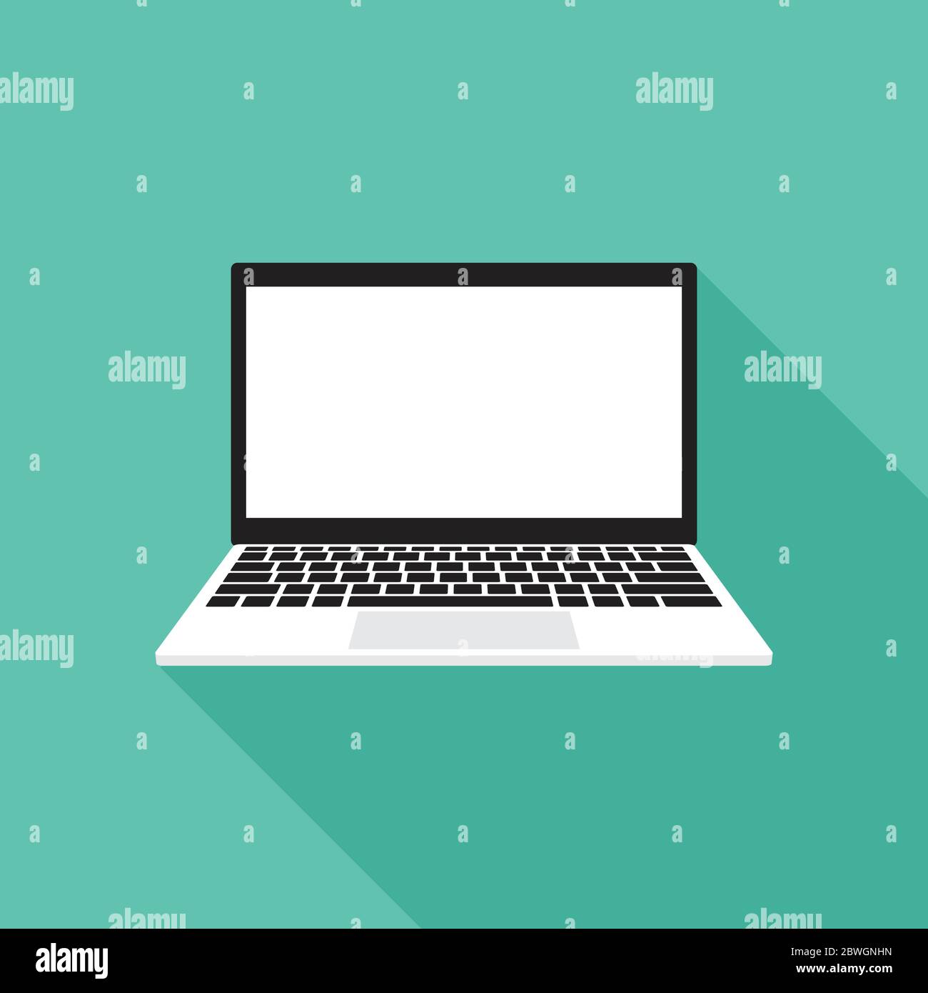 laptop vector Flat icon Stock Vector