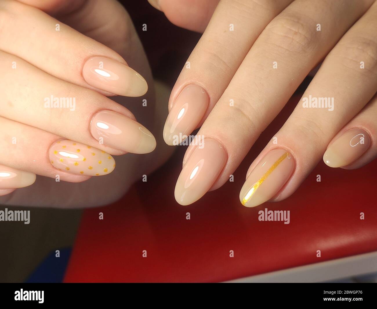 Manicured nails Nail Polish art design. Nail Polish. Beauty hands Stock  Photo - Alamy