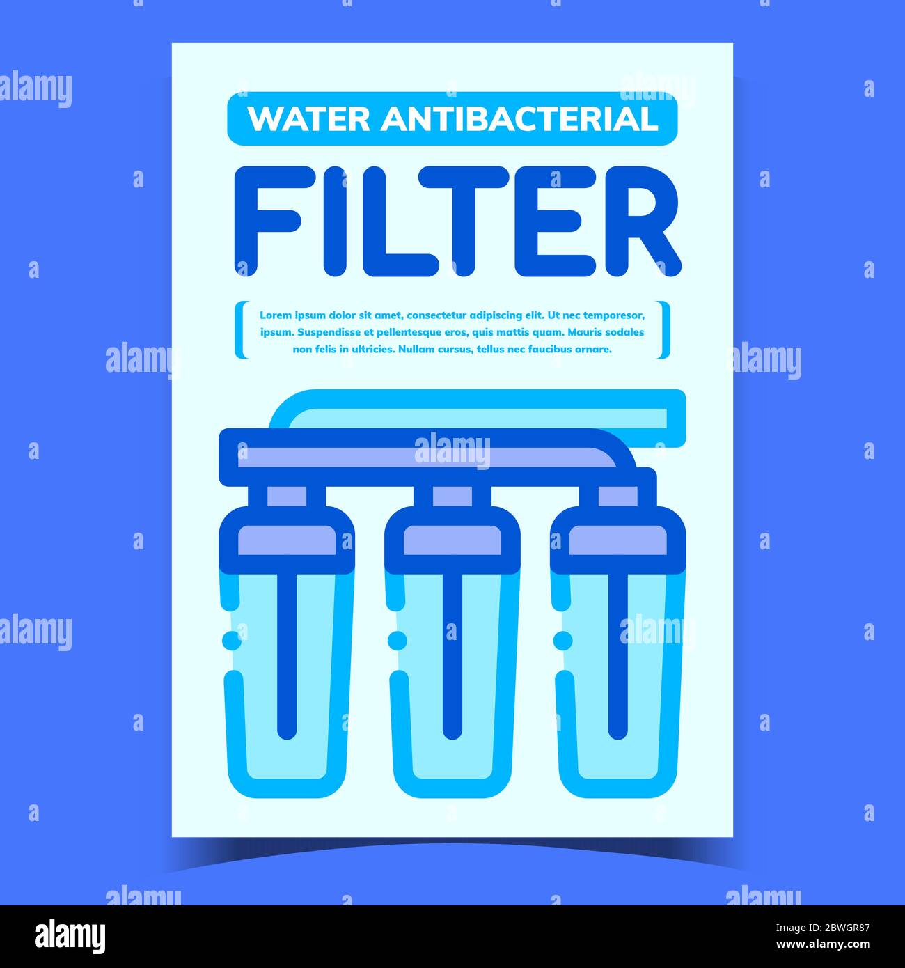 Water Antibacterial Filter Creative Banner Vector Stock Vector Image