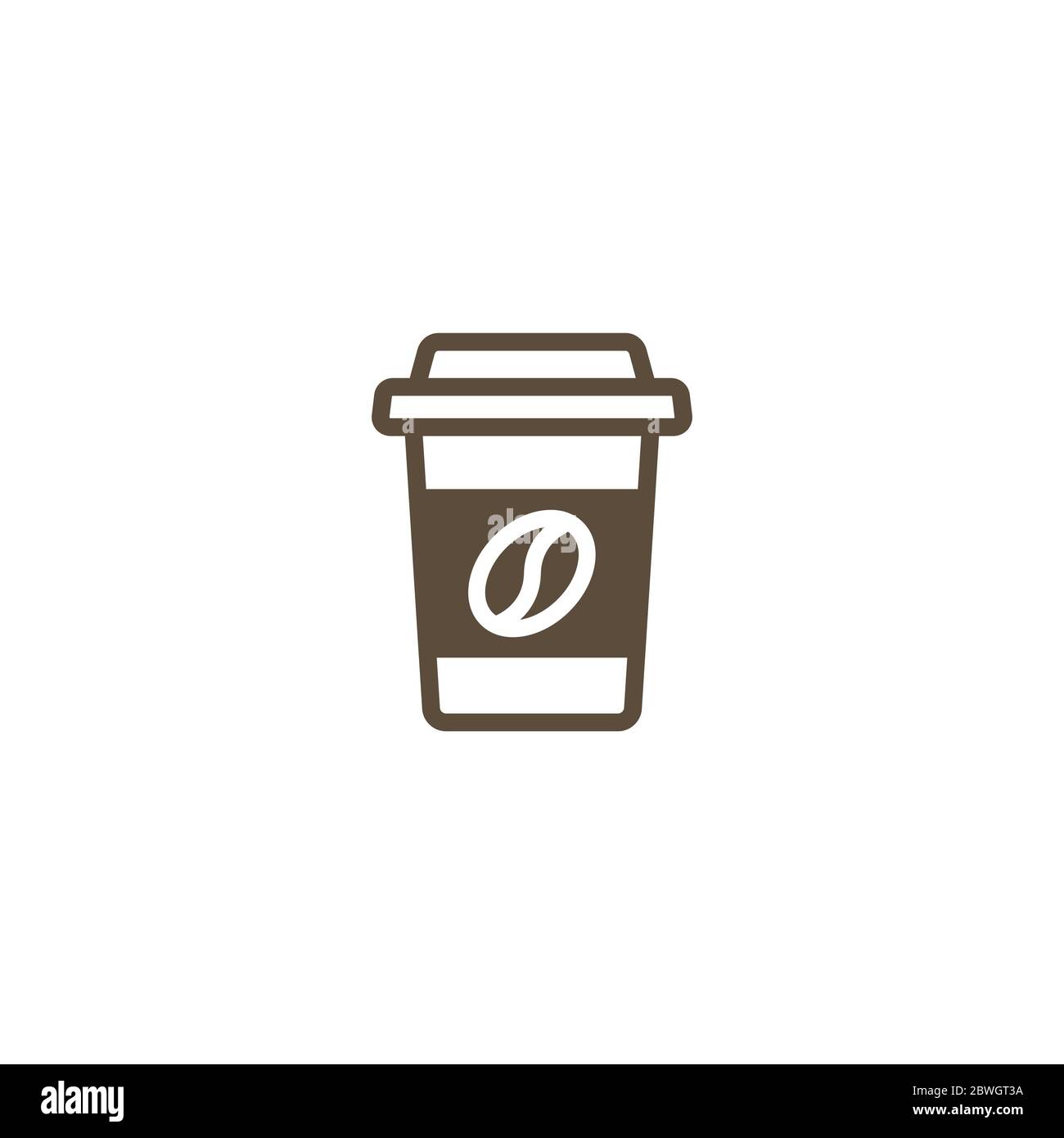 Take Out Coffee With Cap And Cup Holder Disposable Cardboard Cup Of Coffee Paper Container Icon Isolated On White Background Vector Outline Illust Stock Vector Image Art Alamy