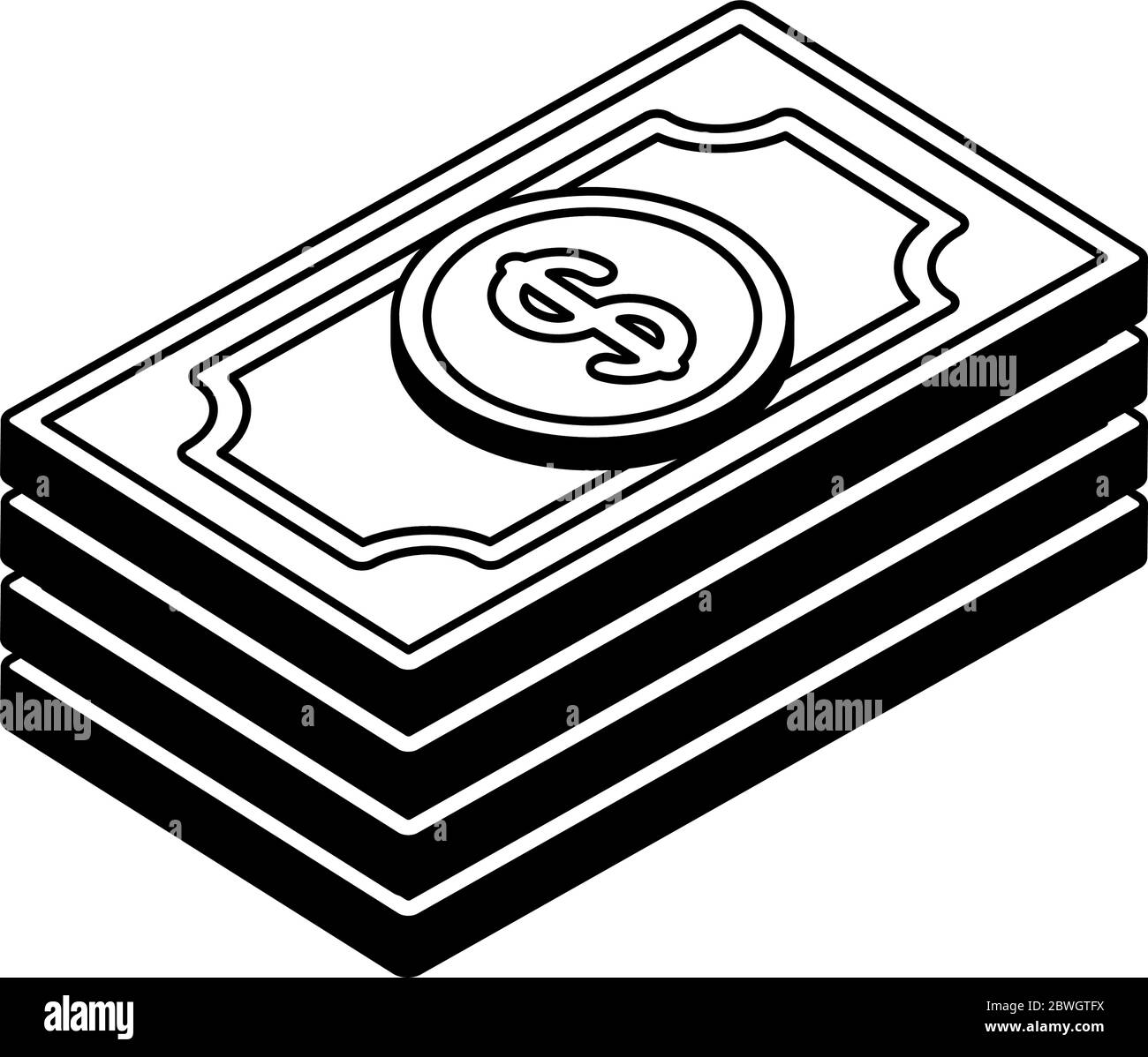 bills isometric line style icon vector design Stock Vector Image & Art ...