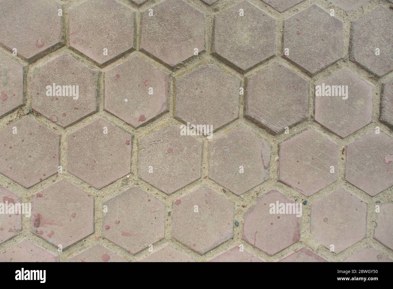 Top view of the hexagonal gray street tile background texture Stock ...